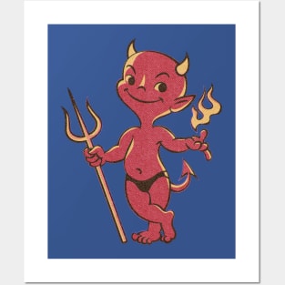 Vintage Lowbrow Impish Little Devil Posters and Art